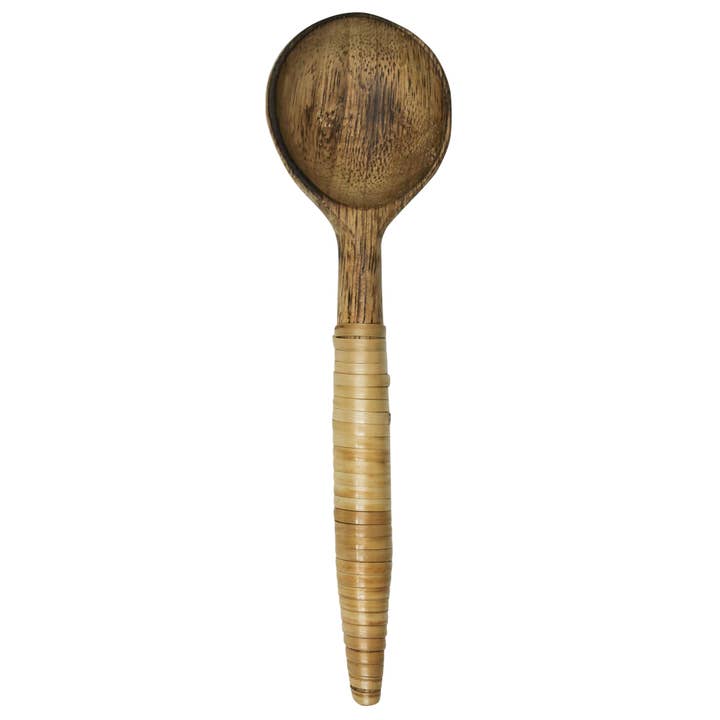 HomArt - Wholesale Kitchen Spoon - Kota Spoon, Mango Wood & Rattan - Sm