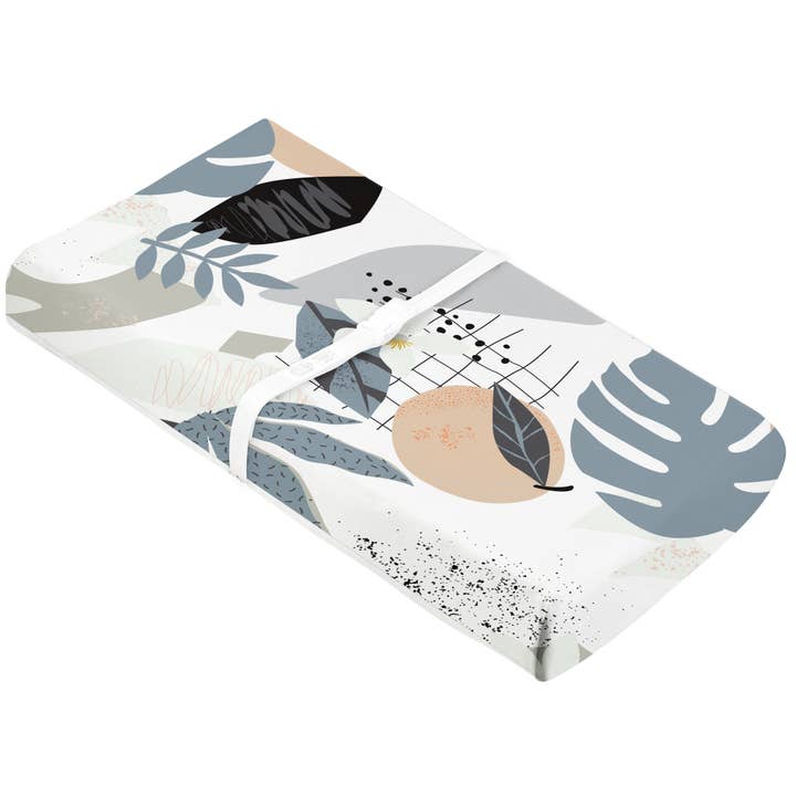 Wickelauflage aus Perkal, Palm Breeze für den Großhandel von Kushies Baby