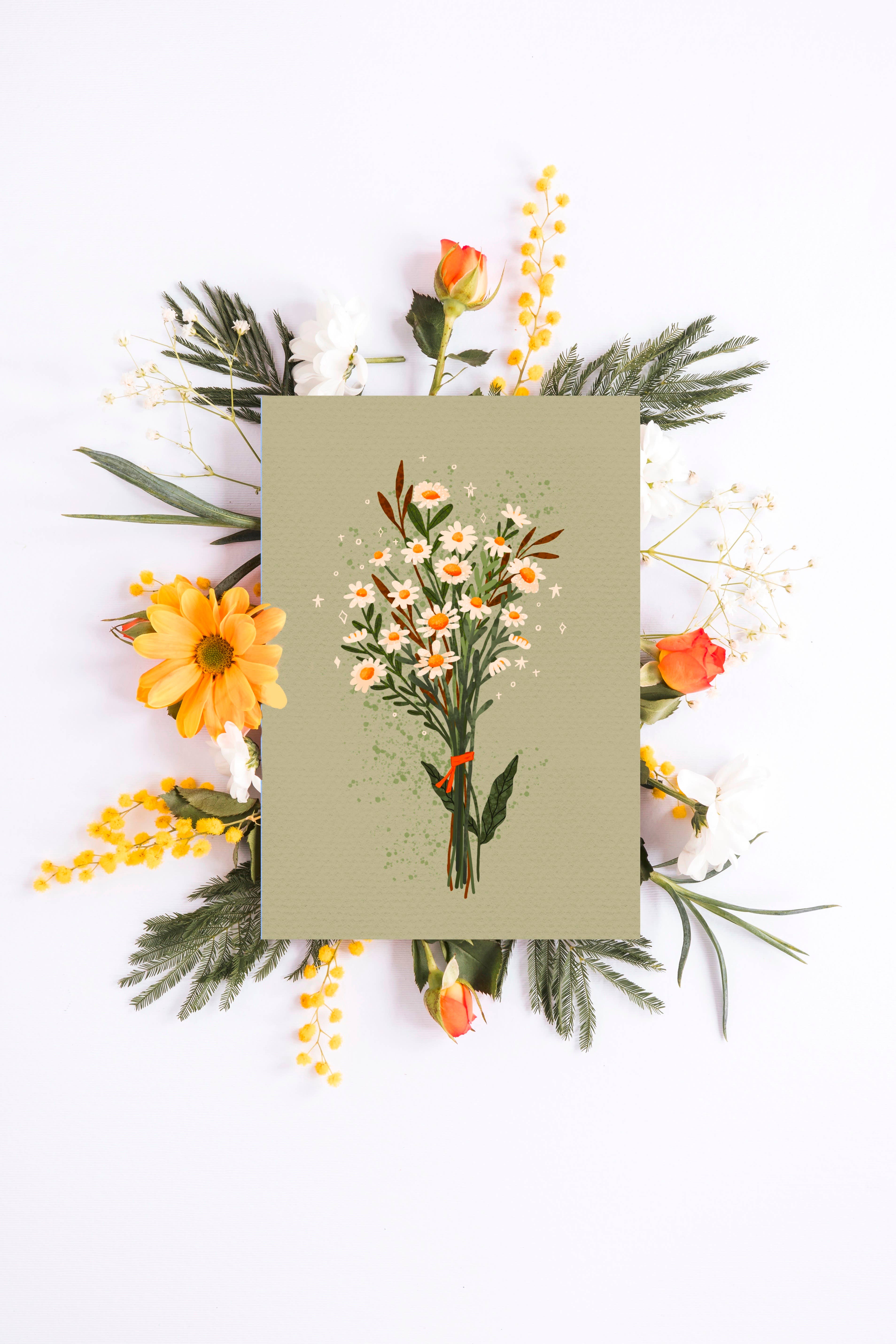 Split Moon Studios - Wholesale Postcard Set - A Set of Floral Post Cards - Post Card - Art Print2