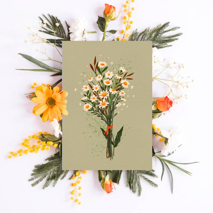 Split Moon Studios - Wholesale Postcard Set - A Set of Floral Post Cards - Post Card - Art Print2