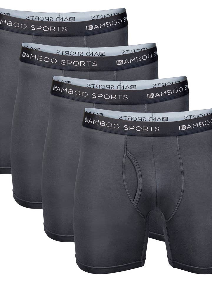 Bamboo Sports - Wholesale Underwear – Men's - Men's 4" Inseam Bamboo Rayon Boxer Briefs - 4 Pack18