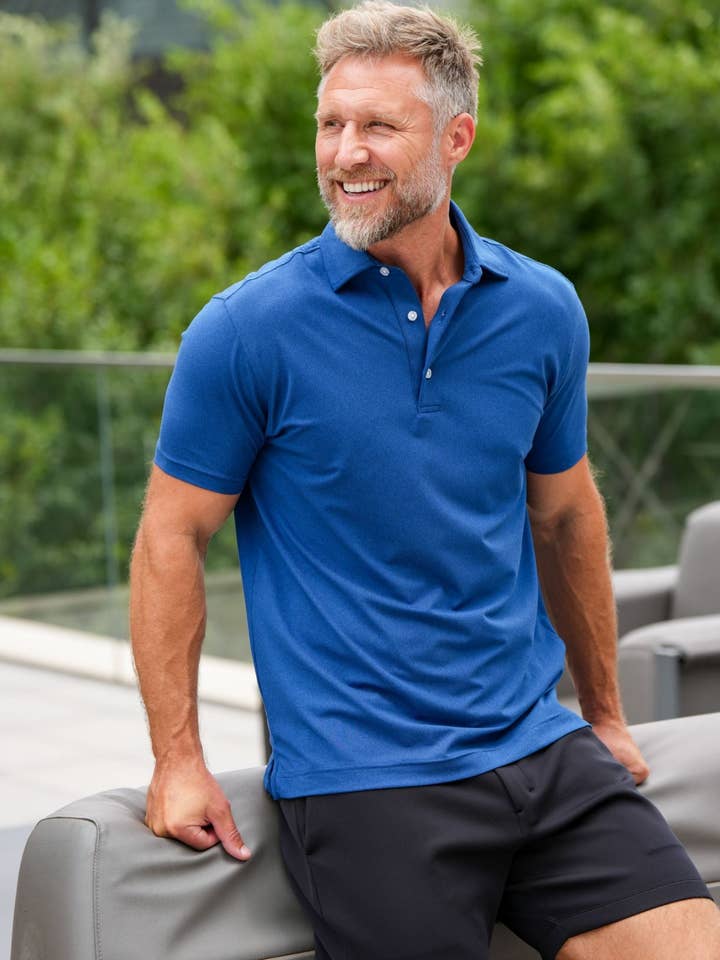 USA Palm - Wholesale Polo - Men's - Heathered Polo80