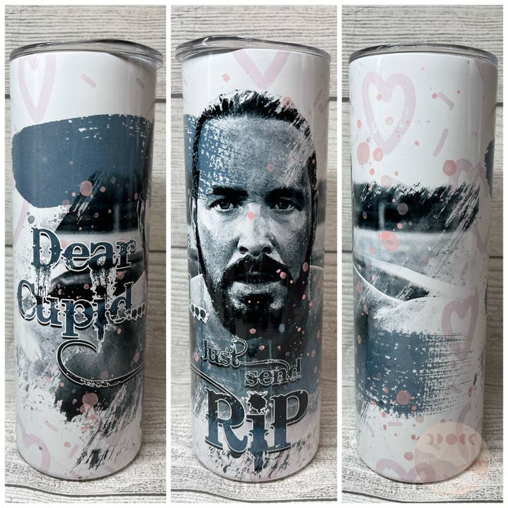 RIP Valentines Day 20/30 oz Skinny Tumbler for wholesale by Desert Moons