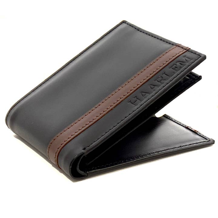 HAARLEM - Wholesale Wallet - Men’s - HAARLEM Men KUZE 22351 Leather Wallet Black1