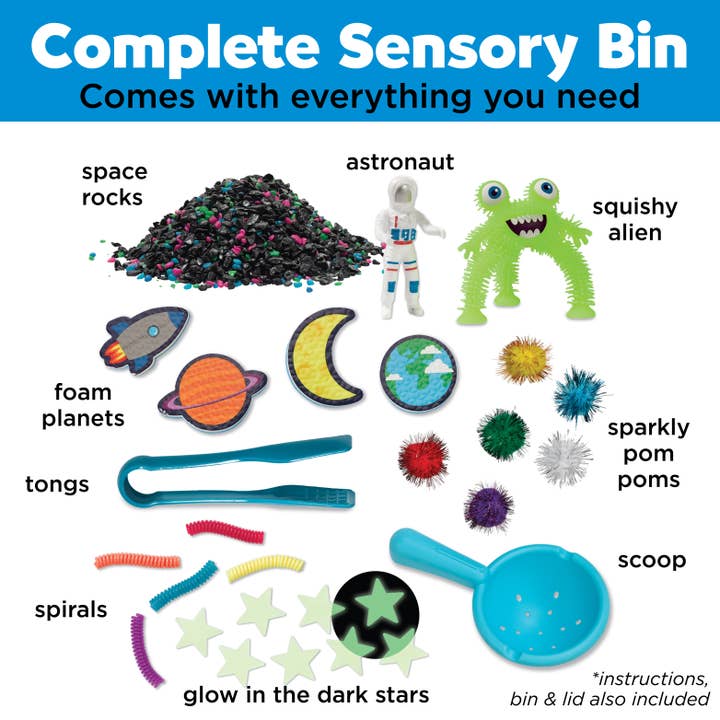 Faber-Castell / Creativity for Kids - Wholesale Toy Set - Kids - Sensory Bin Outer Space Activity Bin for Kids