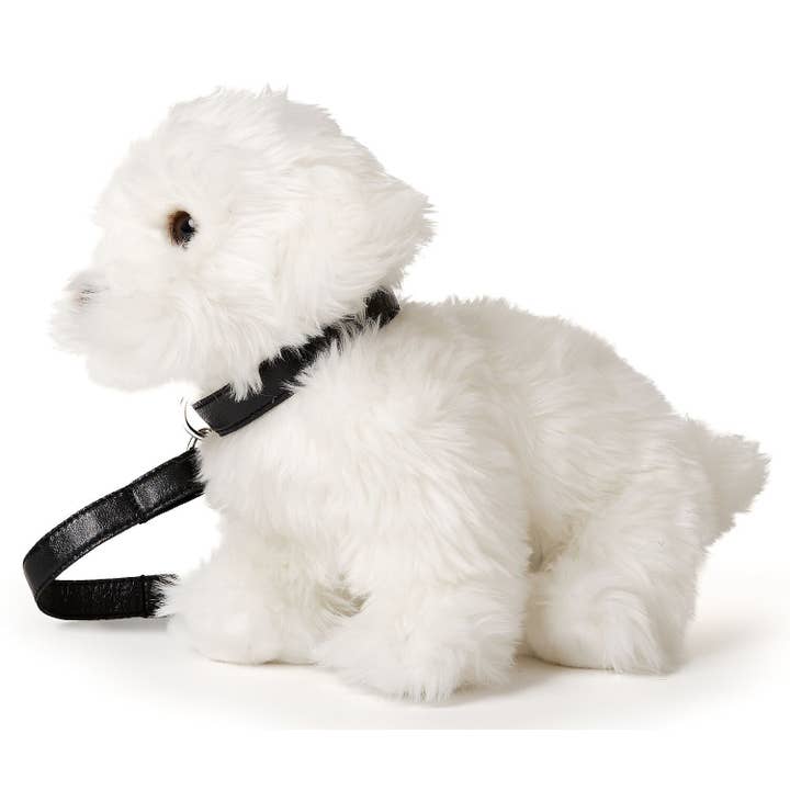 Uni Toys – Großhandel Kuschel-/Plüschtier – Kind & Baby – Malteser Hund (mit Leine) - Kuschel-/Plüschtier