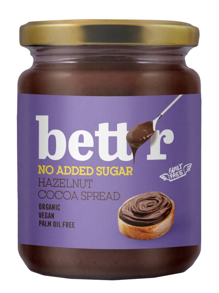 Hazelnut Cocoa Spread With No Added Sugar, Bio, Bett’r, 250g for wholesale by Smart Organic