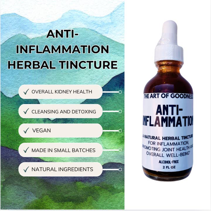The Art of Goodness - Wholesale Tincture - Anti-Inflammation Herbal Tincture (Alcohol-Free)Â