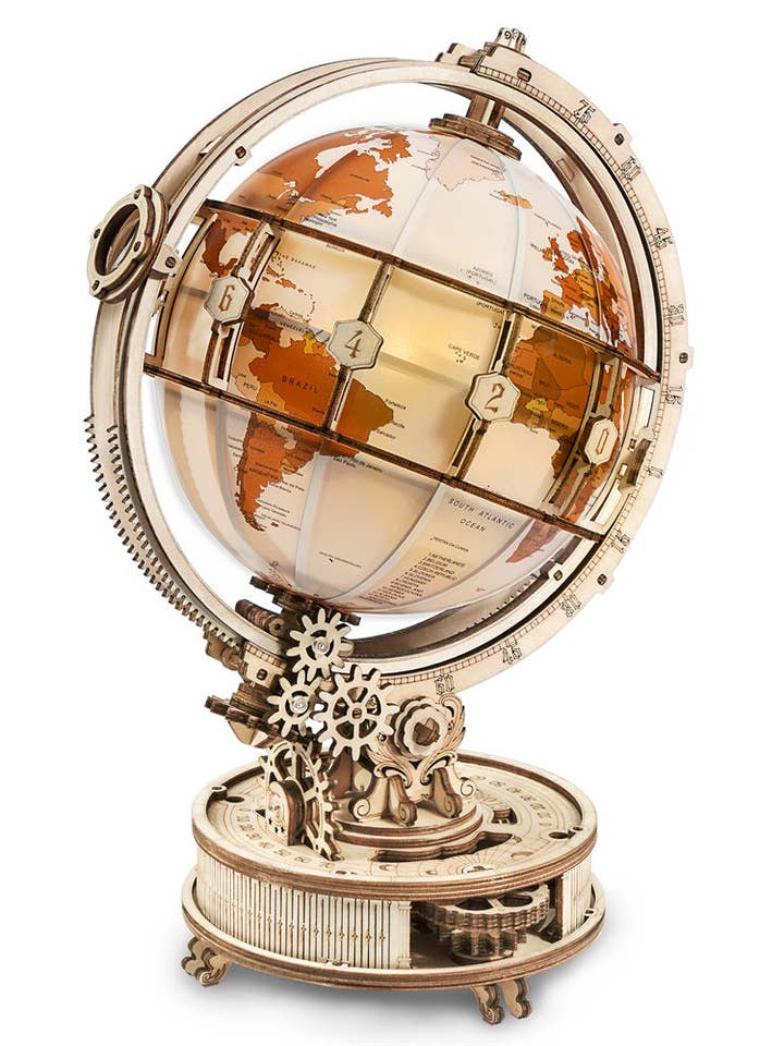 Robotime Rokr LED Luminous Globe DIY Wooden Kit for wholesale by Fashion Quality Boutik