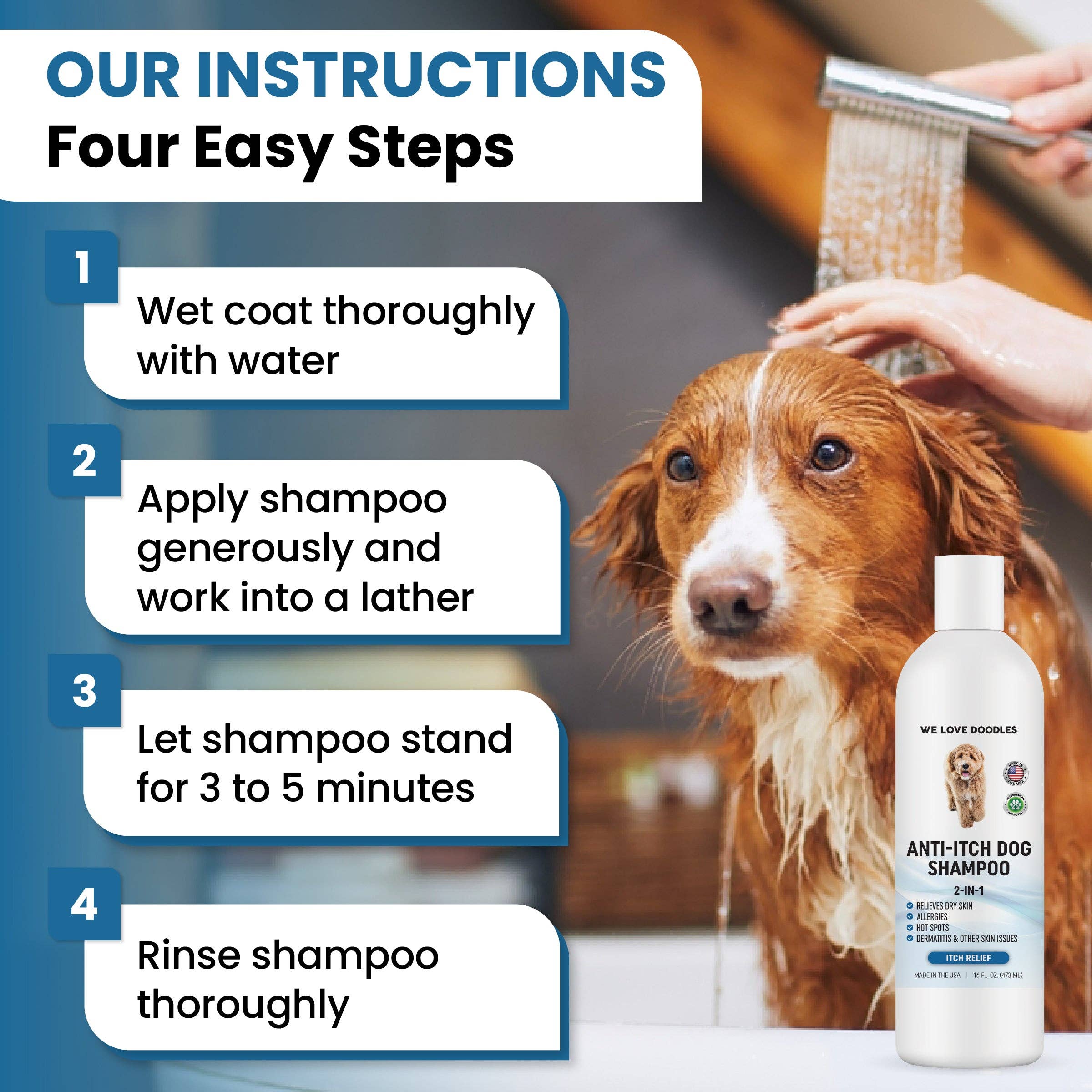 Wholesale Premium Anti-itch Dog Shampoo for your store Faire