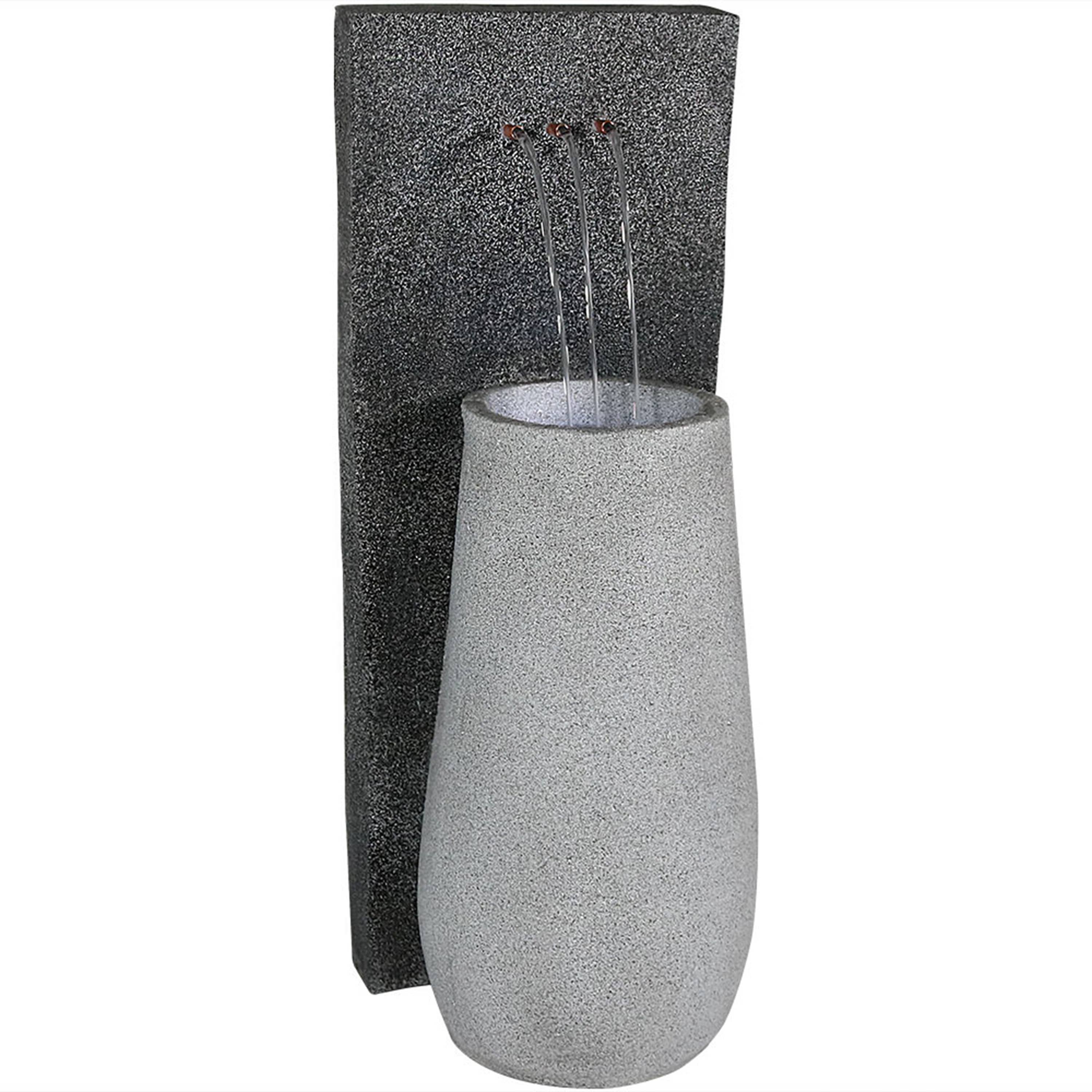 Sunnydaze Decor - Vente Bibelots/décorations d'extérieur - Fontaine à eau Monterno à trois jets avec lumières LED, 35 po1