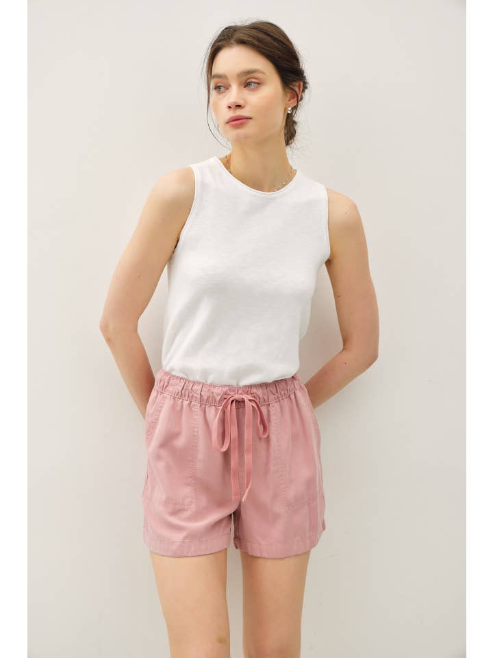 Be Cool - Wholesale Shorts - Women's - NEW COLOR-HIGH RISE PULL ON TENCEL SHORT