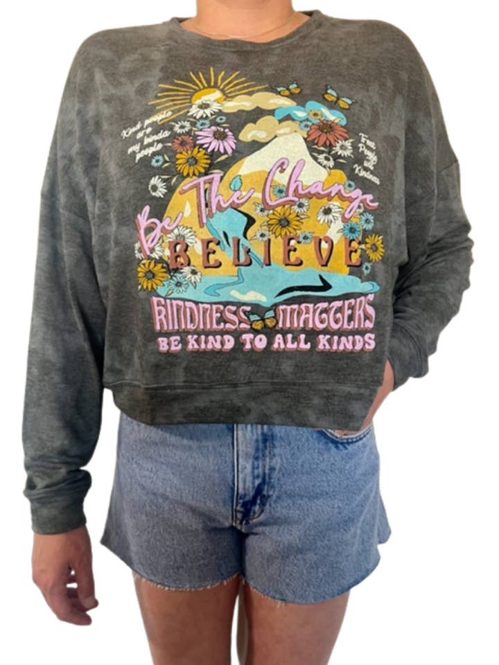 Moletom Be Kind Graphic por atacado de Somewhere West