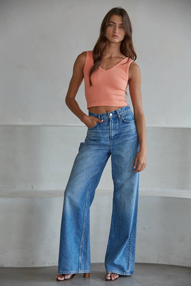 By Together - Wholesale Tank Top - Women's - S1050N | Seamless Sleeveless UV Neck Reversible Tank Top13