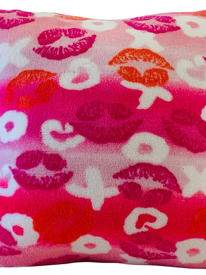 Fuzzy Lips Square Pillow for wholesale by Made With Love & Kisses