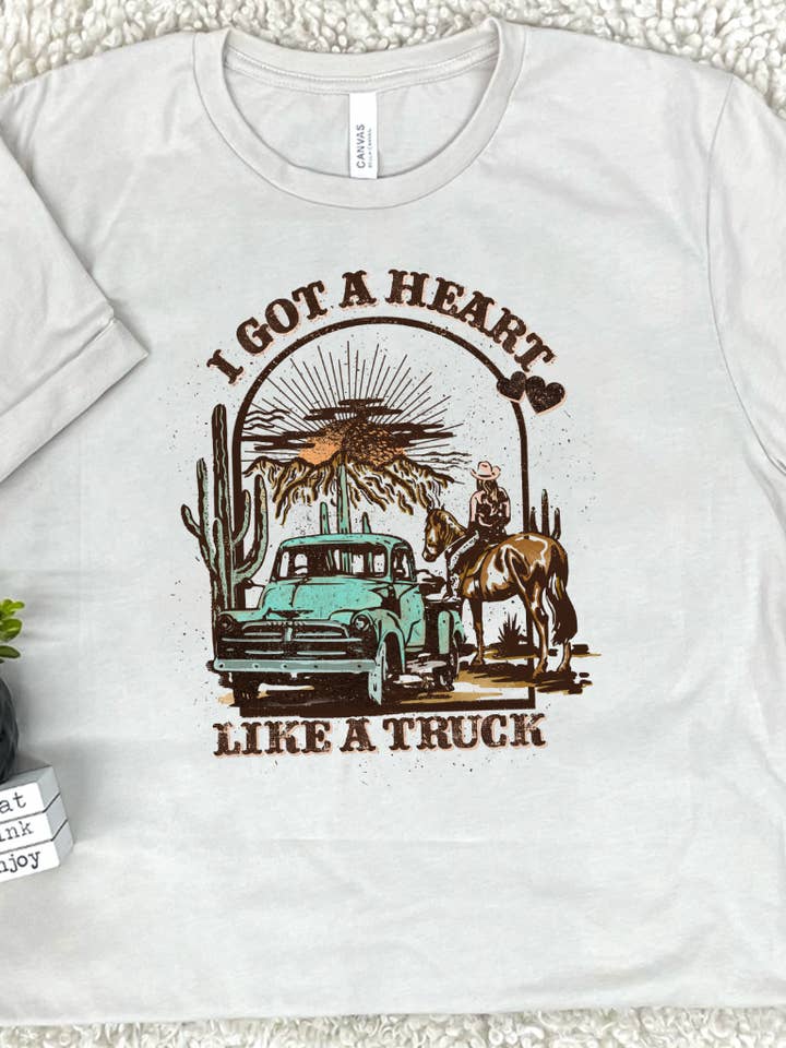 Camiseta con estampado western de Heart Like A Truck para venta al por mayor de SGB Wholesale