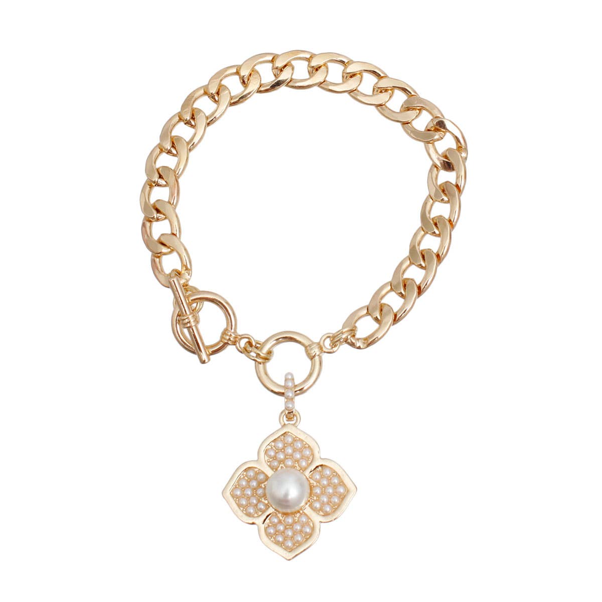 Cream Perlen-Luxus-Designer-Blumenarmband für den Großhandel auf Faire1