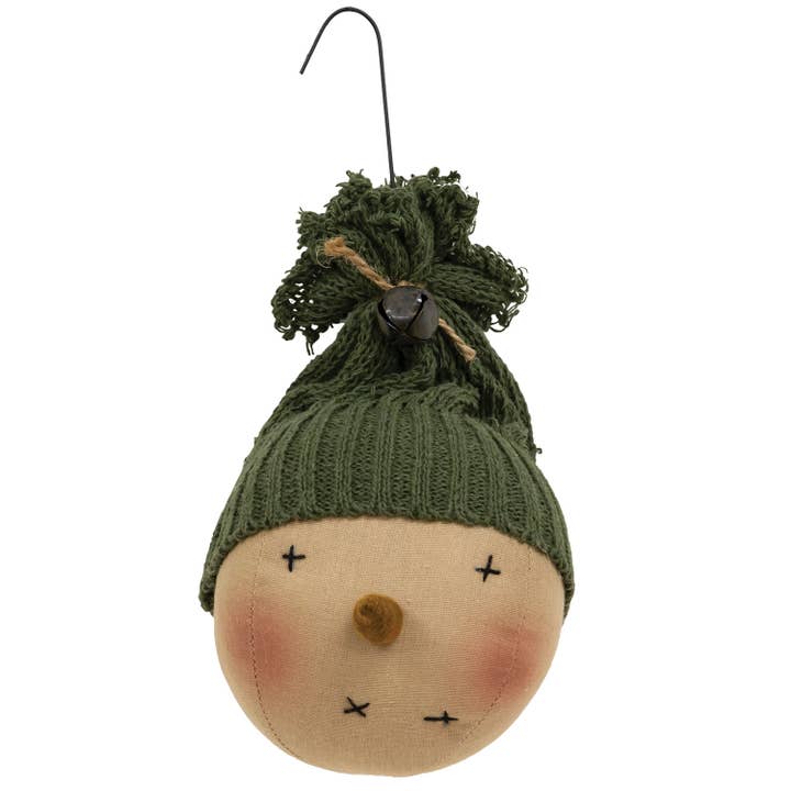 Small Hanging Knit Hat Snowman Head for wholesale by The Hearthside Collection
