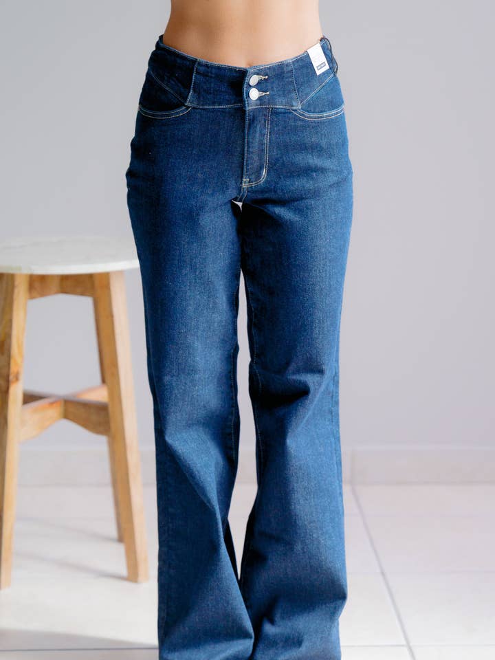 Crépuscule Judy Blues à jambes larges pour la vente par Boutique Simplifed