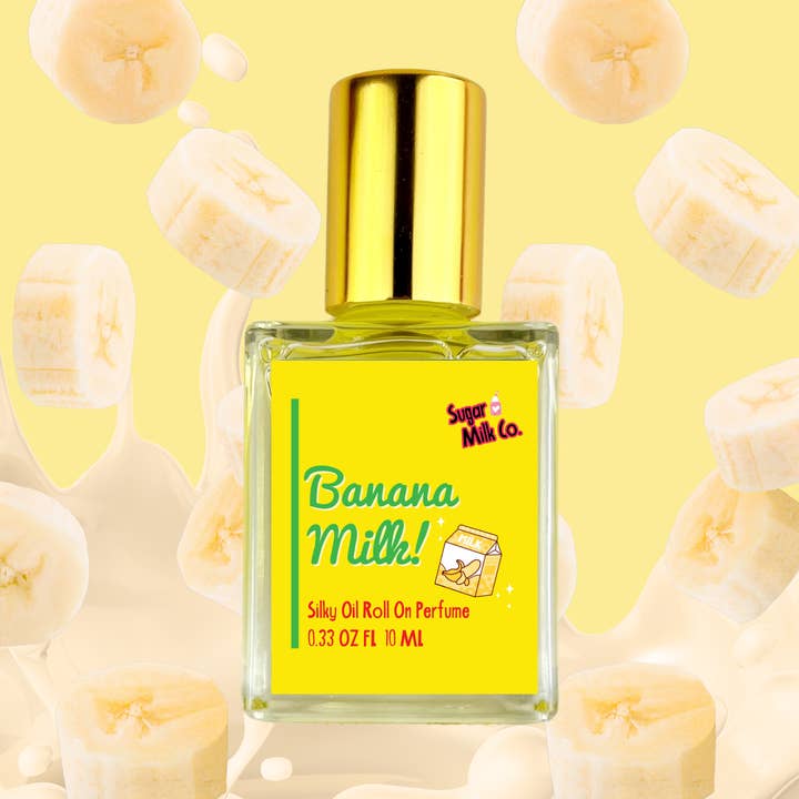 Olio profumato Banana Milk con roll-on per la vendita all'ingrosso da parte di Sugar Milk Co.