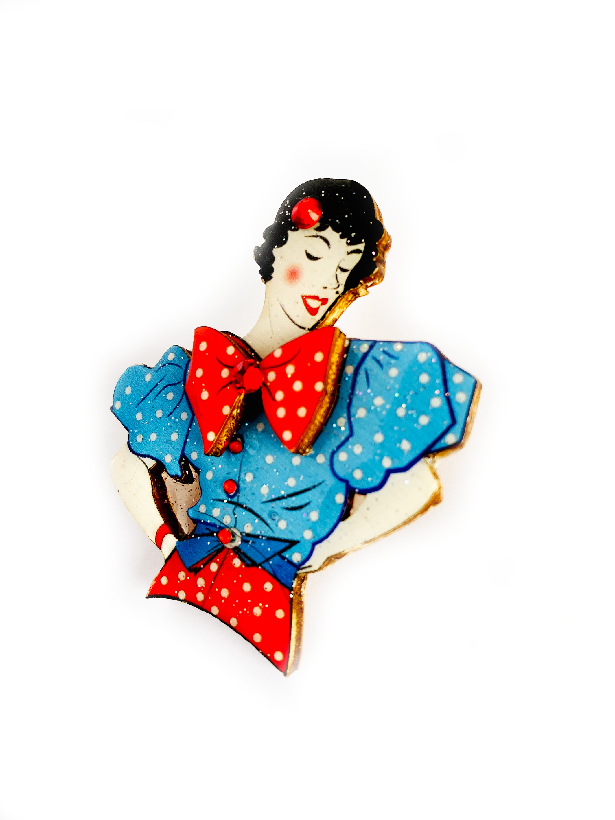 Rosie Rose Parker – Engroshandel Broche – Retro 1940'erne broche, plettet broche, håndlavet broche, 40s broche3