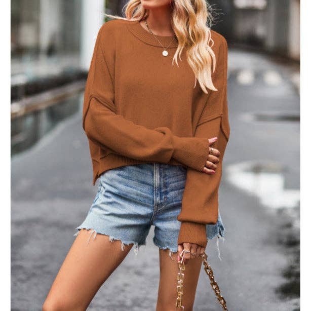 safistyle - Wholesale Knit Top - Women's - Women’s Solid Color Long Sleeve Knitted Top16