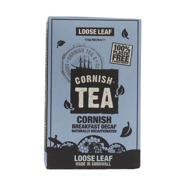 6x 115g lösblad Cornish Frukost Decaf för wholesale av Cornish Tea and Cornish Coffee