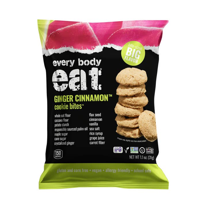 Every Body Eat® - Wholesale Cookie - Ginger Cinnamon Cookie Bites 20ct-1.1oz