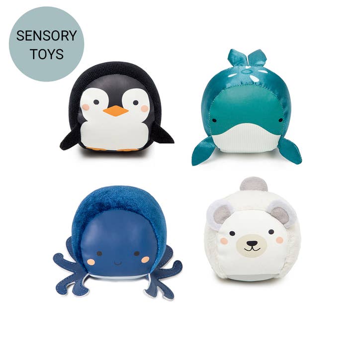 PJM Distributions - Wholesale Sensory Ball - Baby - Little Big Friends|Roly Poly Balls - Ocean Set-4|Sensory Toy