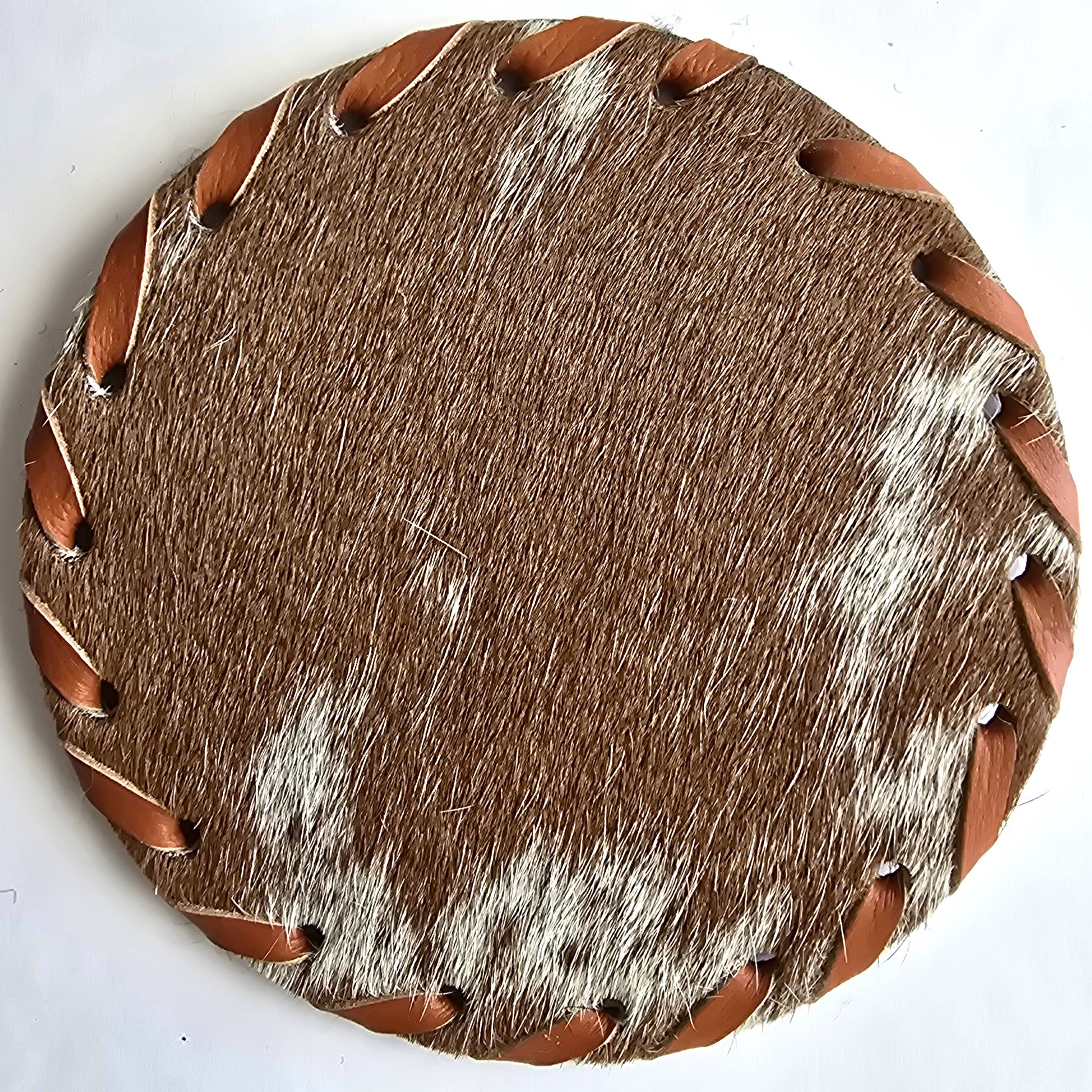 Ranchers Closet - Wholesale Coasters - 4 Large Cowhide Hair-on Coaster -  Boho hide Western Decor4