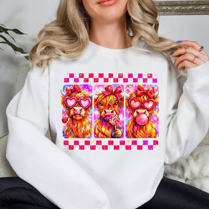 Sød Baby Køer Valentinsdag Sweatshirt for engroshandel hos Simply Spoken Apparel