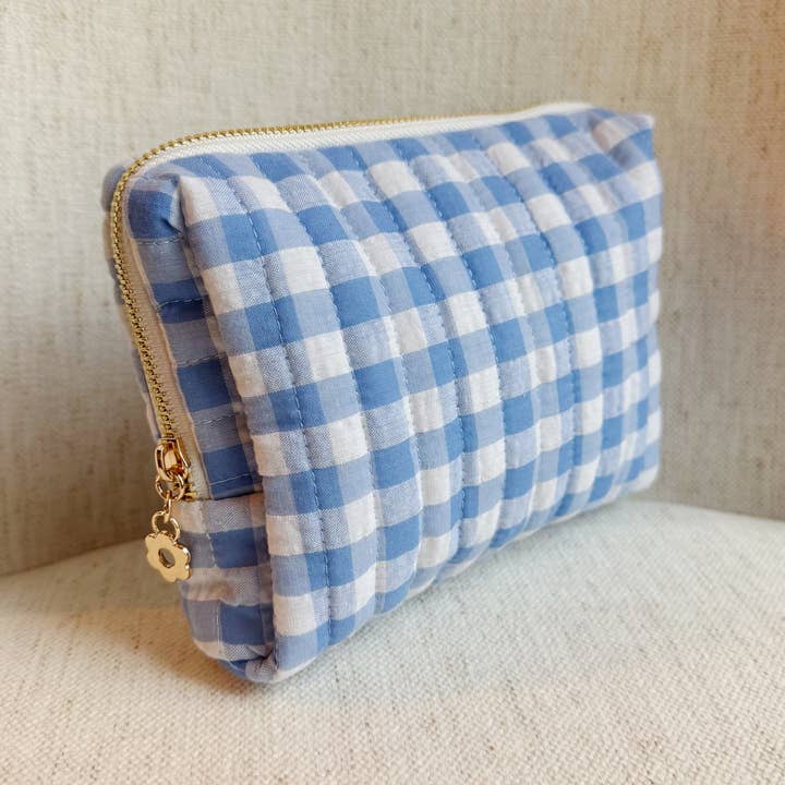 Ellison+Young - Wholesale Make-up/cosmetic bag - Color Parade Gingham Cosmetic Case2