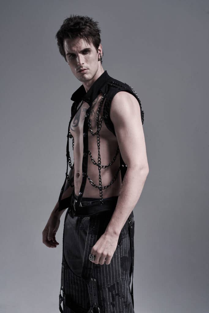 Western Fashion - Wholesale Outerwear Vest - Men's - 200103 - Vest w/chains5