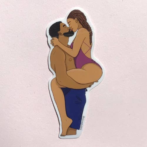 Autocollant en vinyle découpé Black Love pour adulte, Sex Positive Art pour la vente par Vivrant Vixen