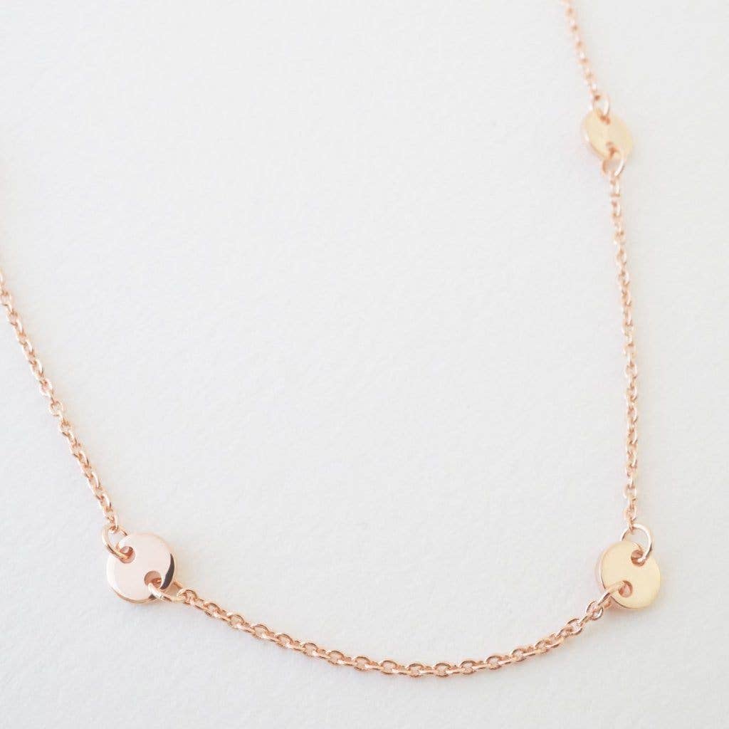 Honeycat Jewelry - Wholesale Link & Chain Necklace - Milky Way Disc Chain Necklace4