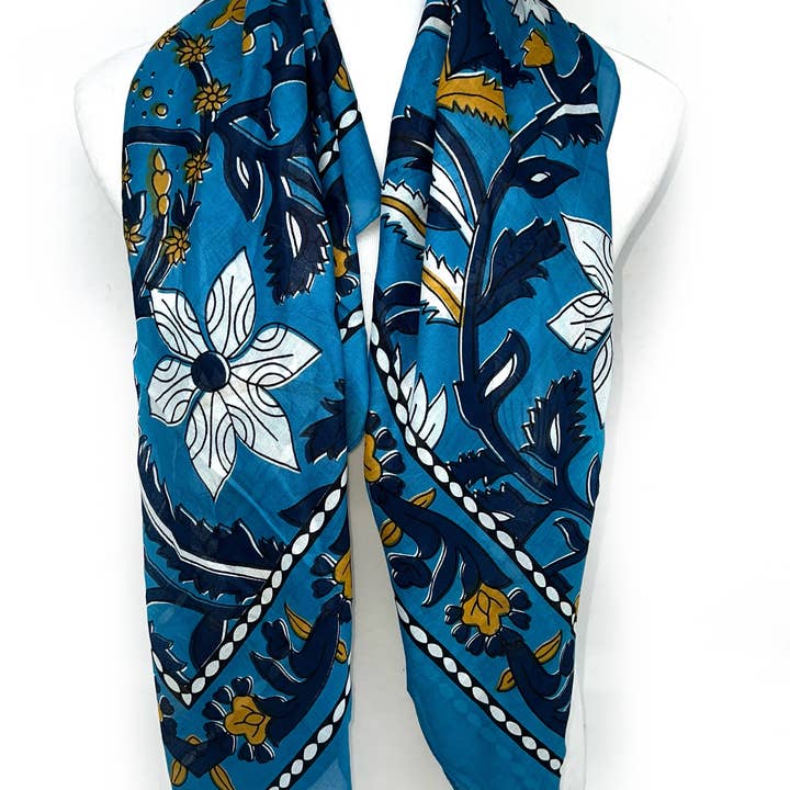 LINETA - Venta al por mayor Pañuelo para la cabeza - Mujer - Pañuelo cuadrado de algodón IN-1 110 x 110 cm5