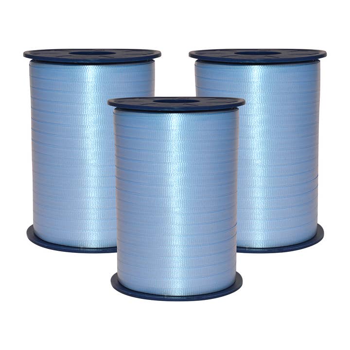 #253 3 pack - 3/16" Curling Ribbon Lt. Blue for wholesale by Morex Ribbon