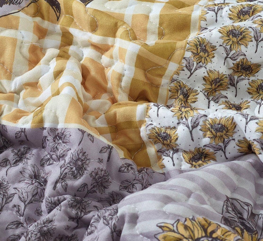 Duke Imports - Wholesale Bedding Set - "Sunshine" 3-Piece Designer Microfiber Quilt Set3