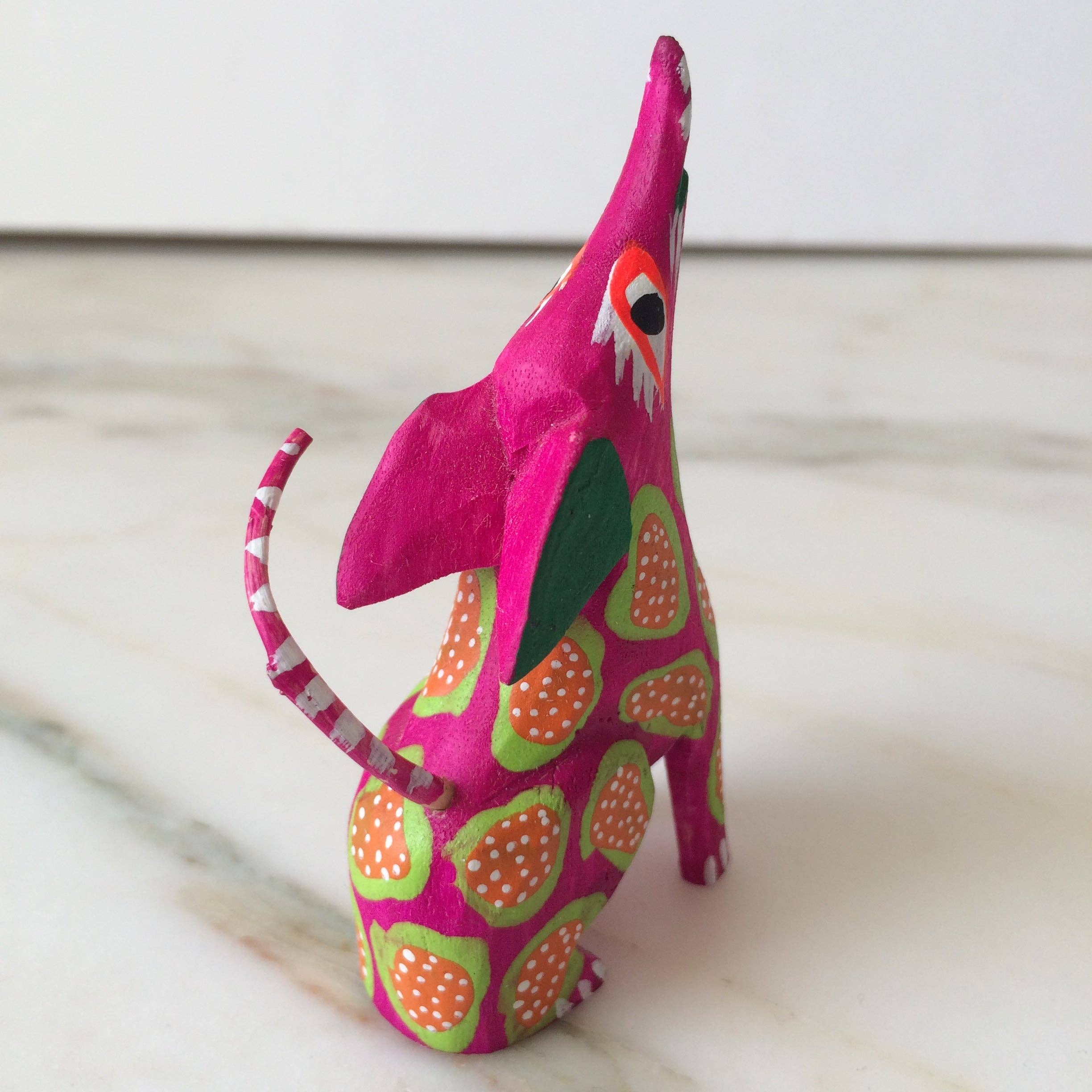 The Little Pueblo - Wholesale Decorative Figurine - Oaxacan Alebrije Coyote Mini Wood Carving Mexican Hand Painted13