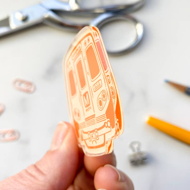 Billie Claire Illustration (Handmade) - Wholesale Magnet - Acrylic Magnet - DC Metro (Multiple Line Colors Available)5