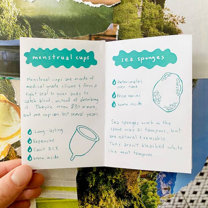 Pleasure Pie – Engroshandel Krop, sind og ånd – Bæredygtige alternativer til puder og tamponer Zine | Kønsneutral, transinklusiv miljøvenlig menstruationspersonguide2