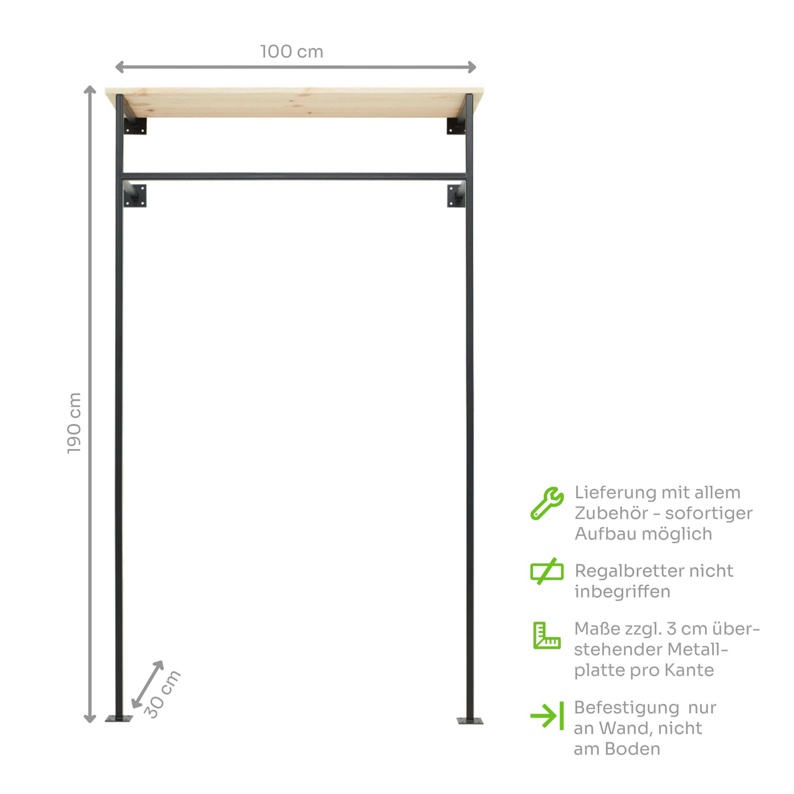 various - Design aus Stahlrohr – Großhandel Schlafzimmermöbel – Garderobe · Simple High - 190 cm1