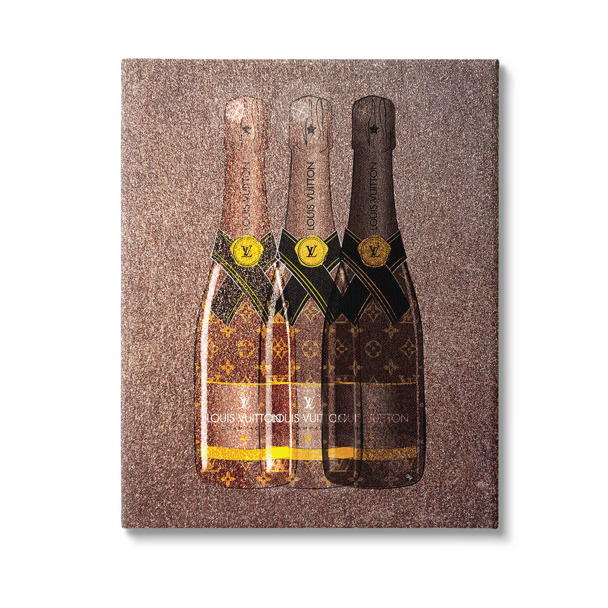 Stupell Industries - Wholesale Wall Decor - Kids & Baby - Abstract Brown Wine Bottles Canvas Art0