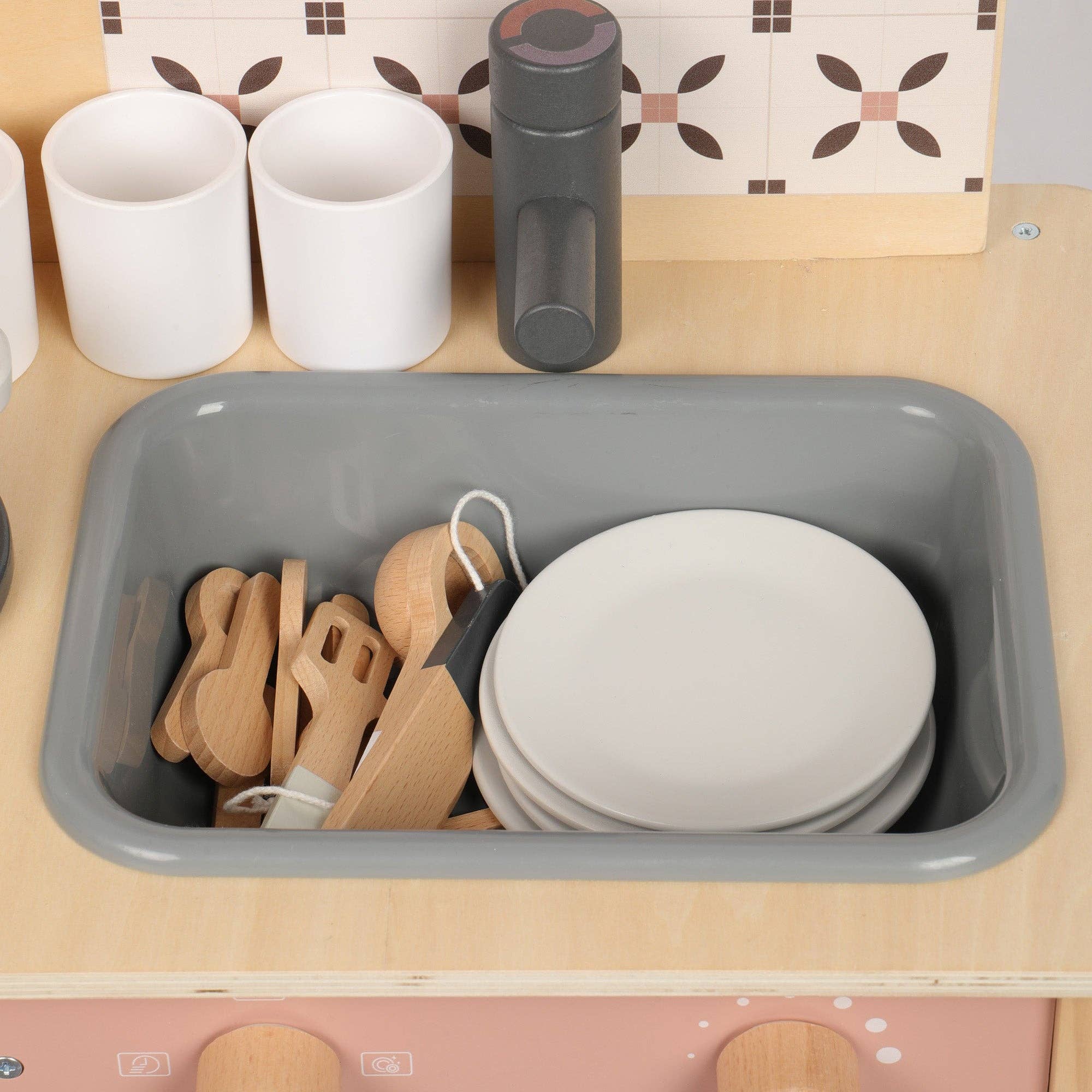 OmaOmaOma! Montessori Educational Wooden Toys for Kids - Wholesale Toy Set - Kids - Wooden Play Kitchen Set - Montessori Pretend Cooking 22pc Ages 3+10