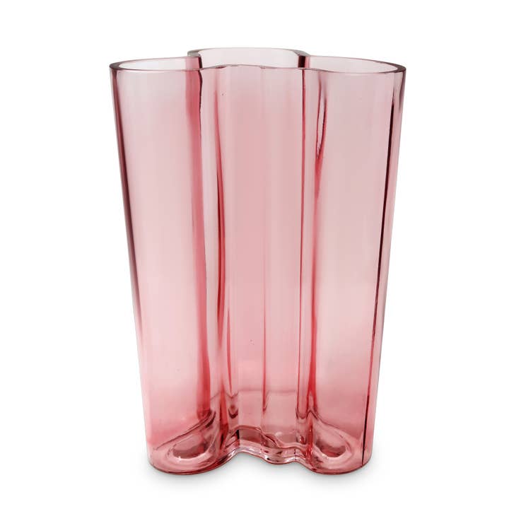 VIVIENCE – wholesale Vase – Tinted Curved Vase (2 sizes, and many colors Available)5