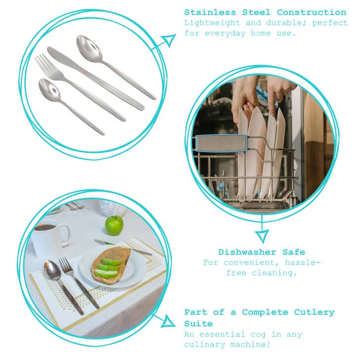 Rinkit Ltd - Wholesale Kitchen/Utility Knife - 22cm Economy Stainless Steel Dinner Knife - By Argon Tableware
