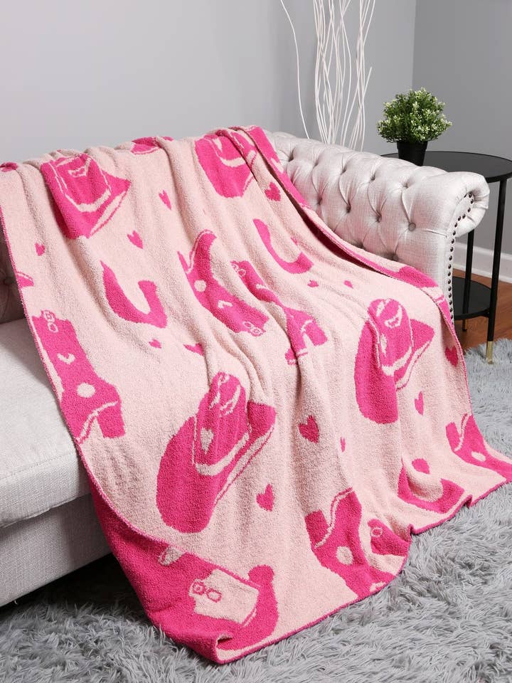 Super Lux Cowgirl/Cowboy Throw Blanket for wholesale by MiMi Wholesale