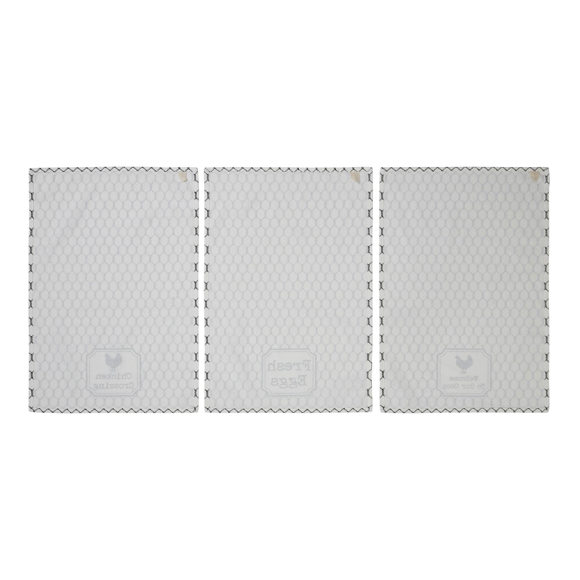 VHC Brands - Wholesale Tea Towel - Down Home Chicken Crossing Tea Towel Set of 3 19x282