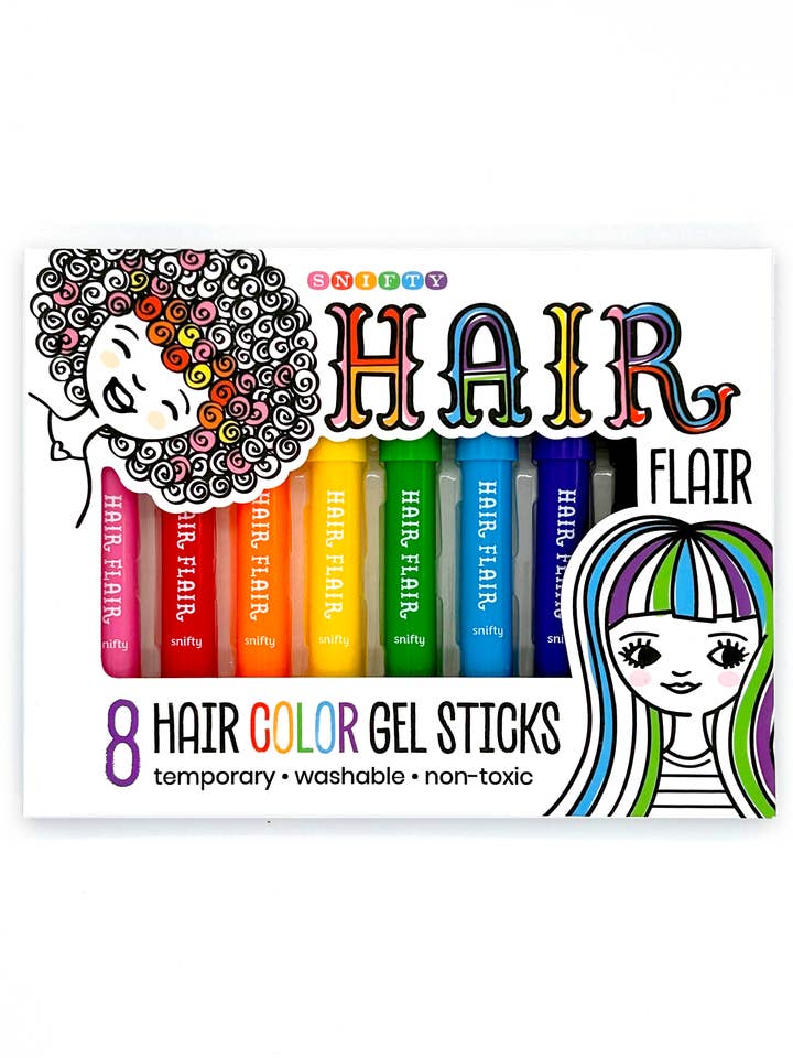 HAIR FLAIR - Hair Color Gel Sticks Set of 8 for wholesale by SNIFTY