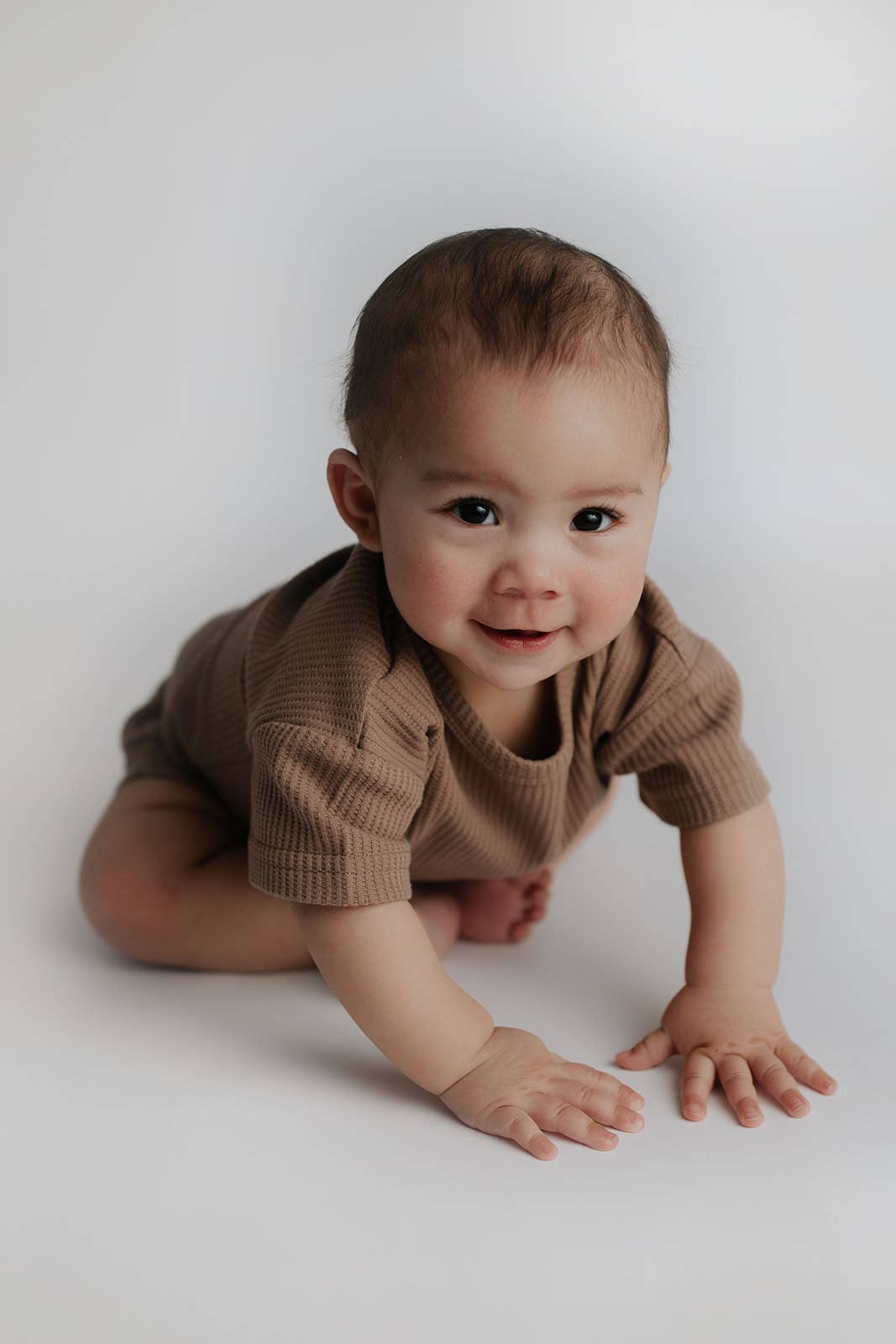 Three Little Tots - Wholesale Top & Short Set - Kids - Cocoa Sands Neutral Summer Waffle Toddler Top & Bottom Set7